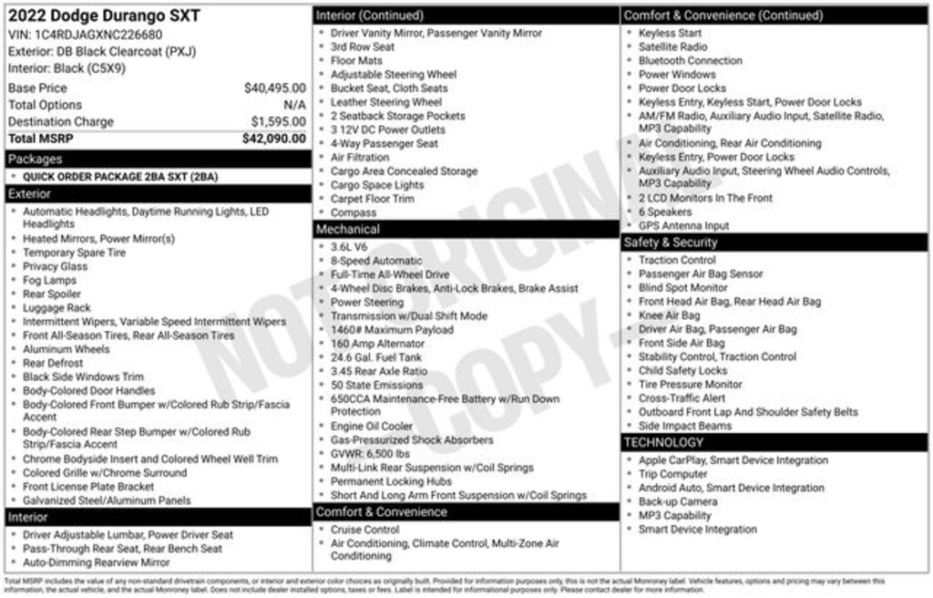 Used 2022 Dodge Durango SXT SUV