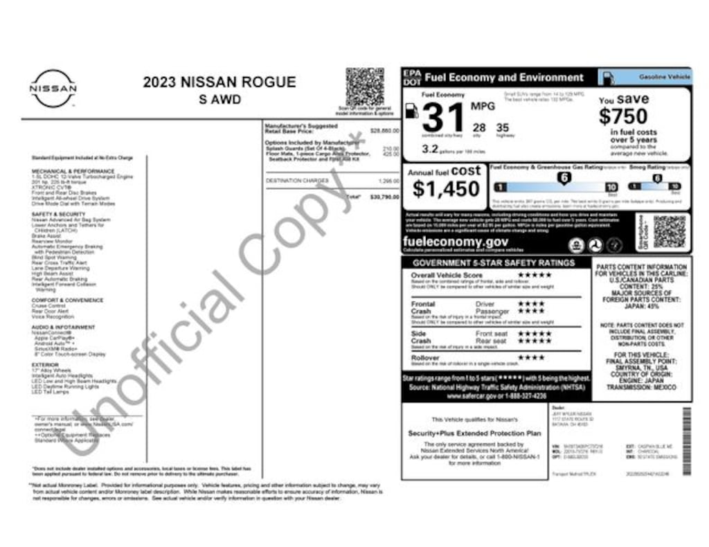 Used 2023 Nissan Rogue S SUV