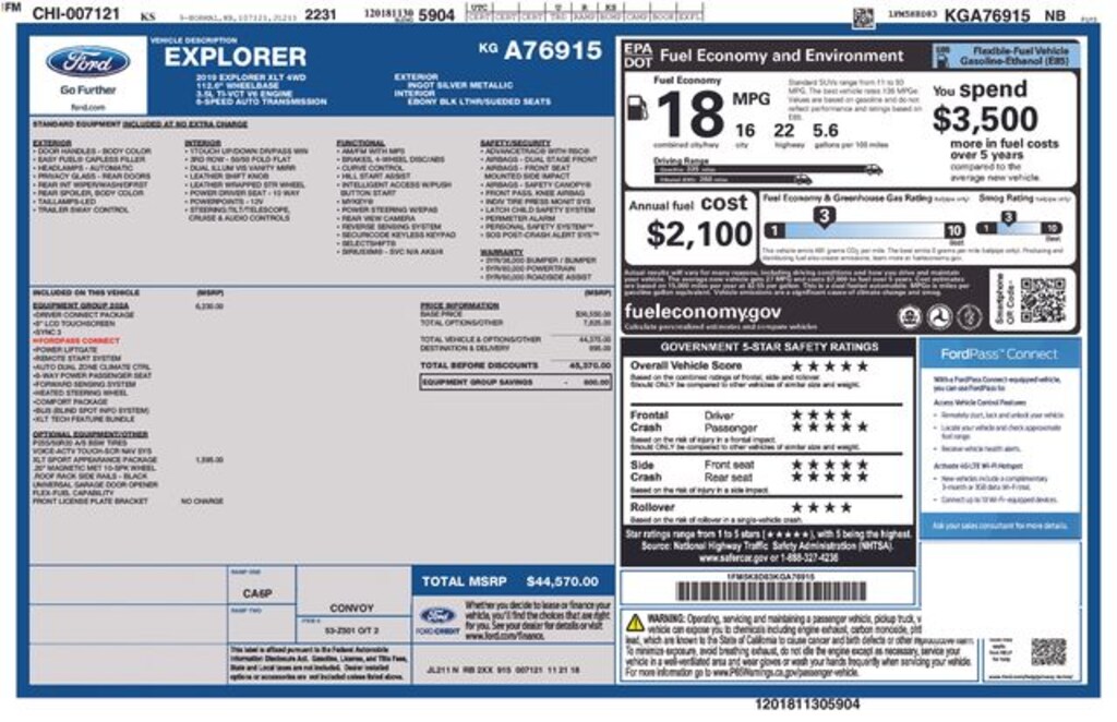 Used 2019 Ford Explorer XLT SUV