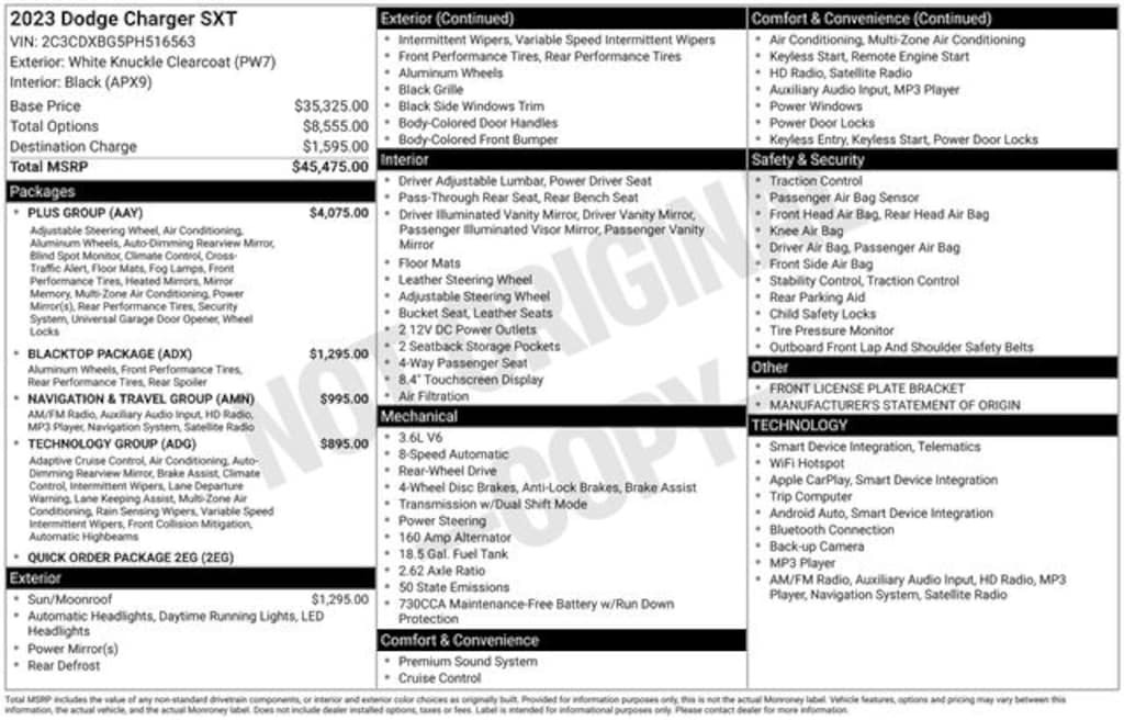 Used 2023 Dodge Charger SXT Sedan