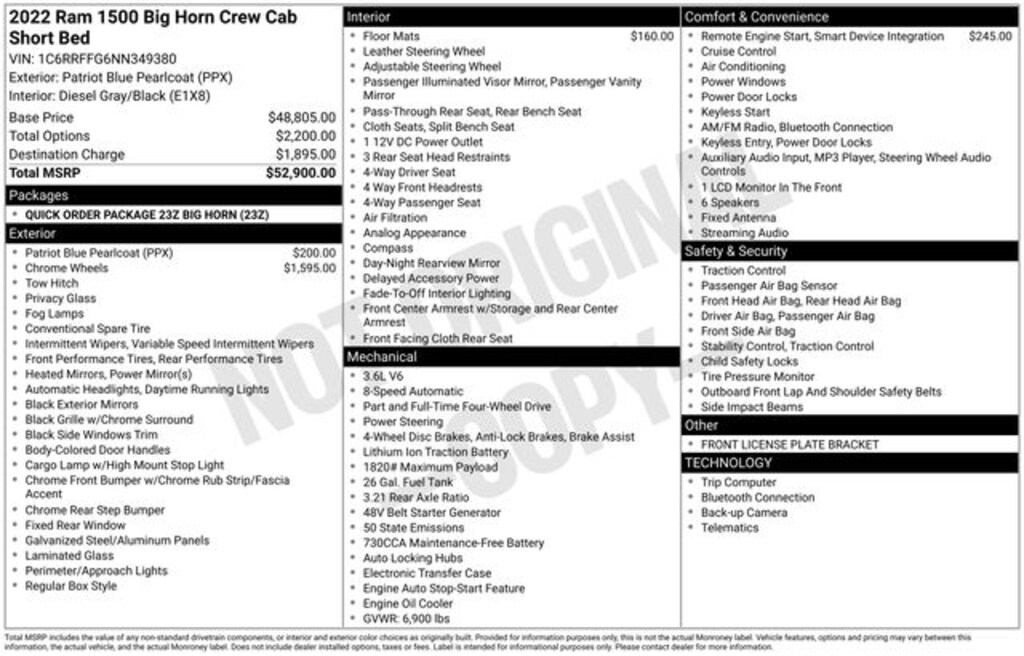 Used 2022 Ram 1500 Big Horn/Lone Star Truck