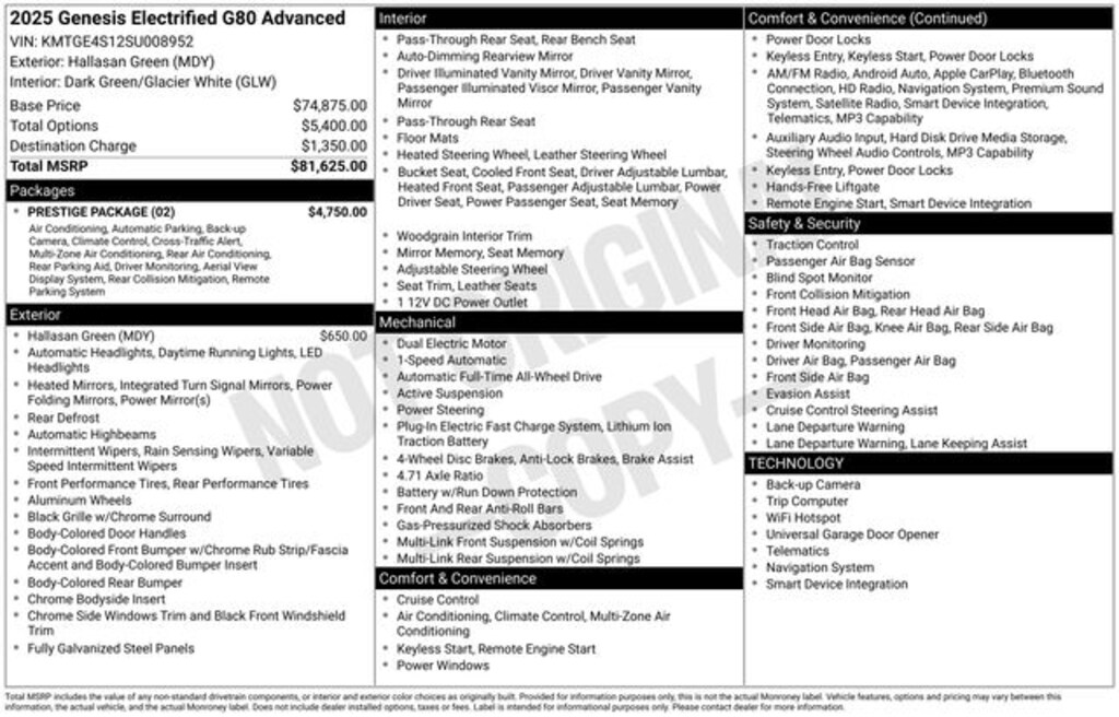 Used 2025 Genesis Electrified G80 Advanced Sedan