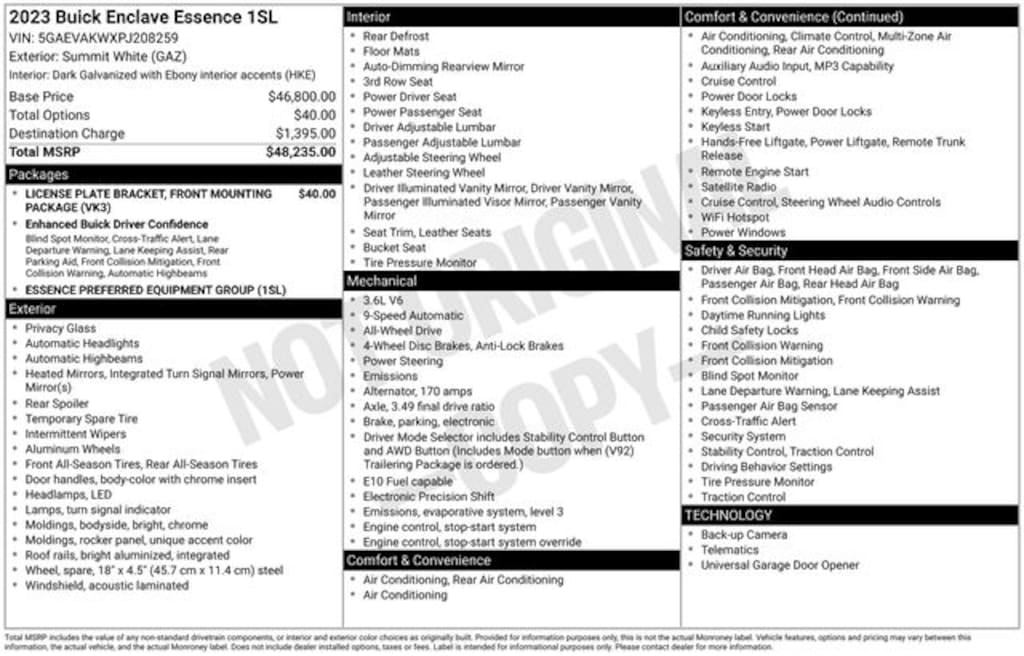 Used 2023 Buick Enclave Essence SUV