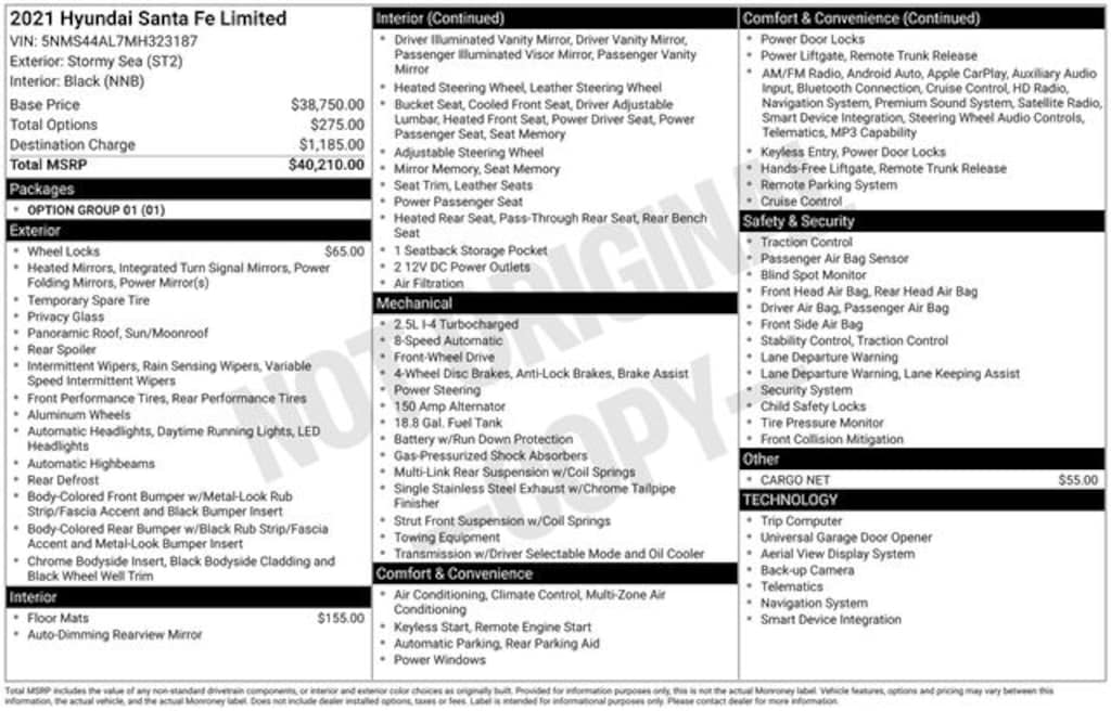 Used 2021 Hyundai Santa Fe Limited SUV