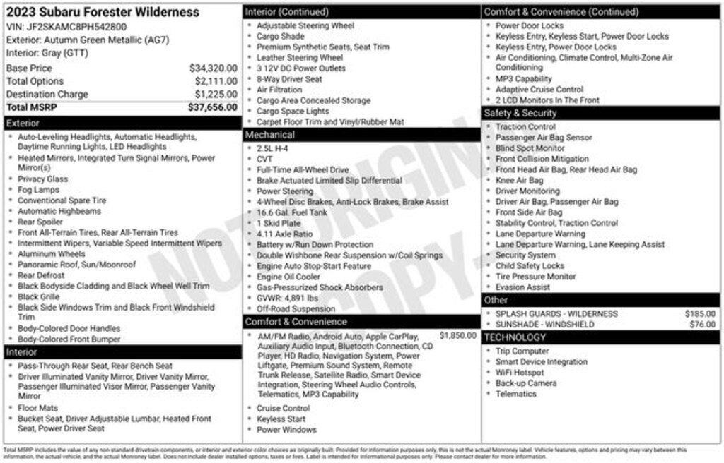 Used 2023 Subaru Forester Wilderness SUV