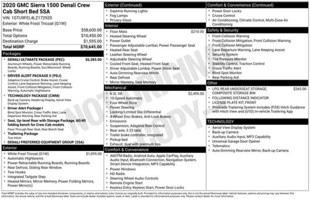 Used 2020 GMC Sierra 1500 Denali Truck