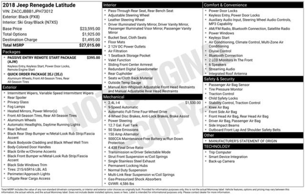 Used 2018 Jeep Renegade Latitude SUV