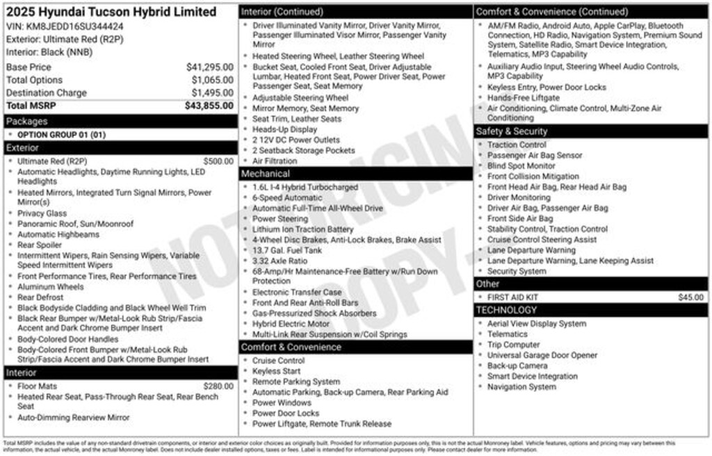 Used 2025 Hyundai Tucson Hybrid Limited SUV
