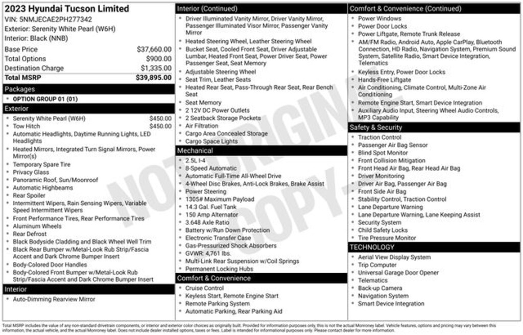 Used 2023 Hyundai Tucson Limited SUV