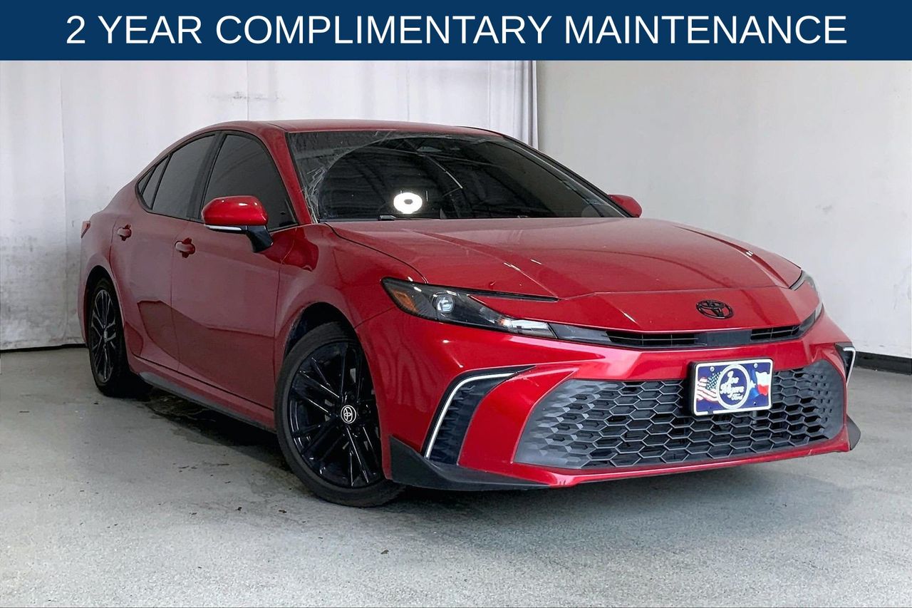 Red 2025 Toyota Camry Sedan Front-Wheel Drive Continuously Variable Transmission