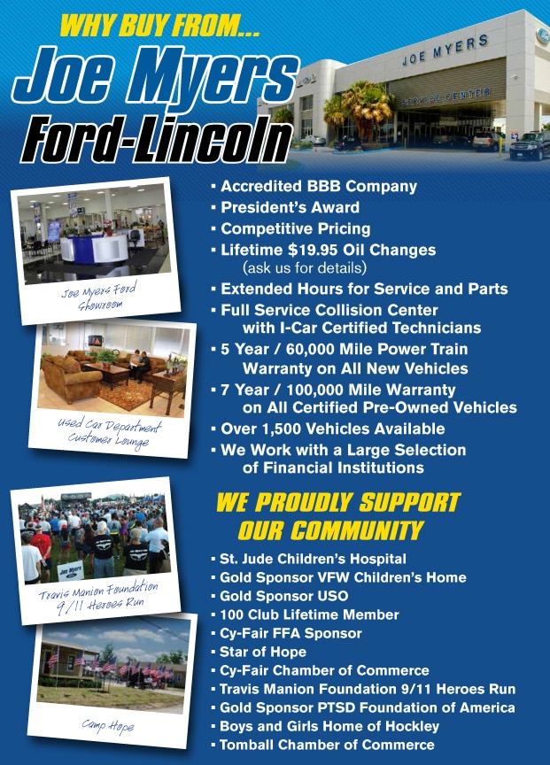 Joe Myers Ford Offers Benefits Ford Dealer Houston Cypress Tx