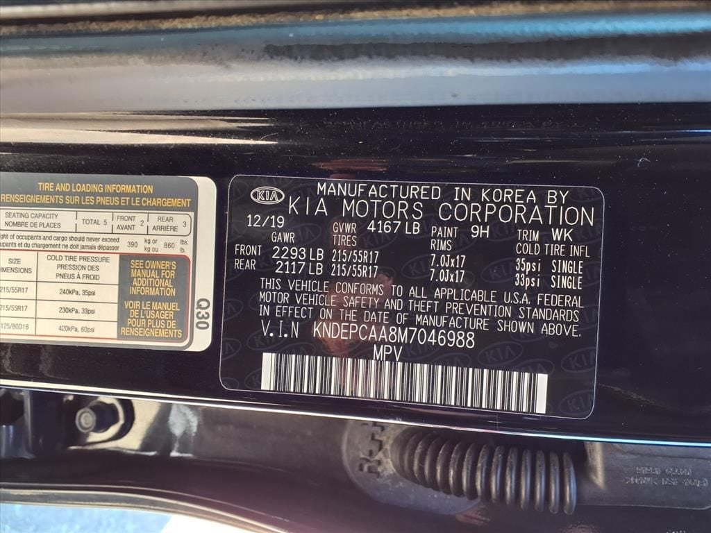 Used 2021 Cherry Black Kia LX image 13