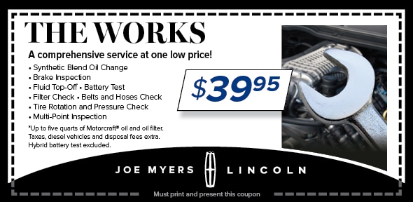 The Works Synthetic Oil Change Coupon Houston TX