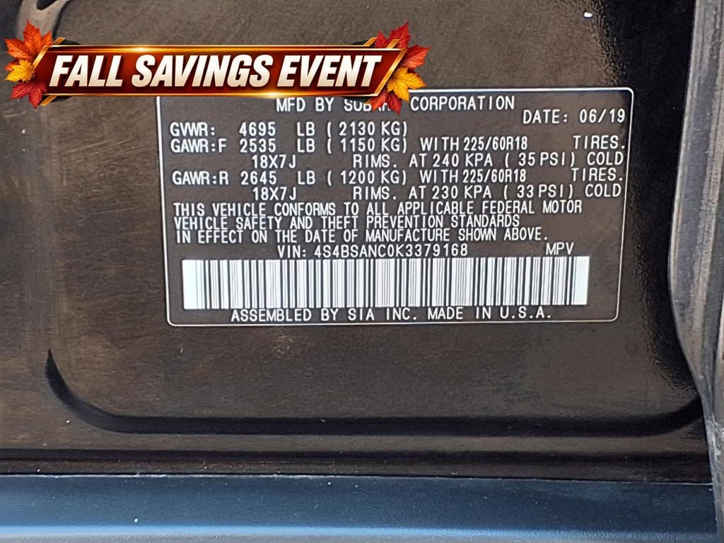Used 2019 Crystal Black Silica Subaru 2.5i image 14
