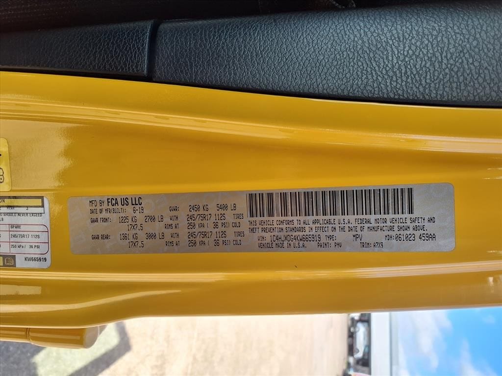 Used 2019 Baja Yellow Clearcoat Jeep Unlimited Sport S image 13