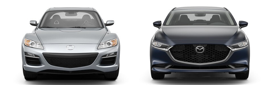 2011 Mazda RX-8 and 2024 Mazda3