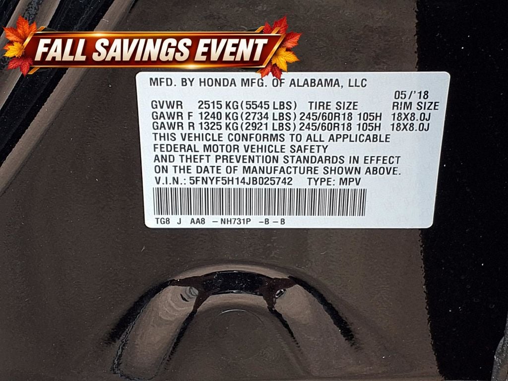 Used 2018 Black Honda LX image 13