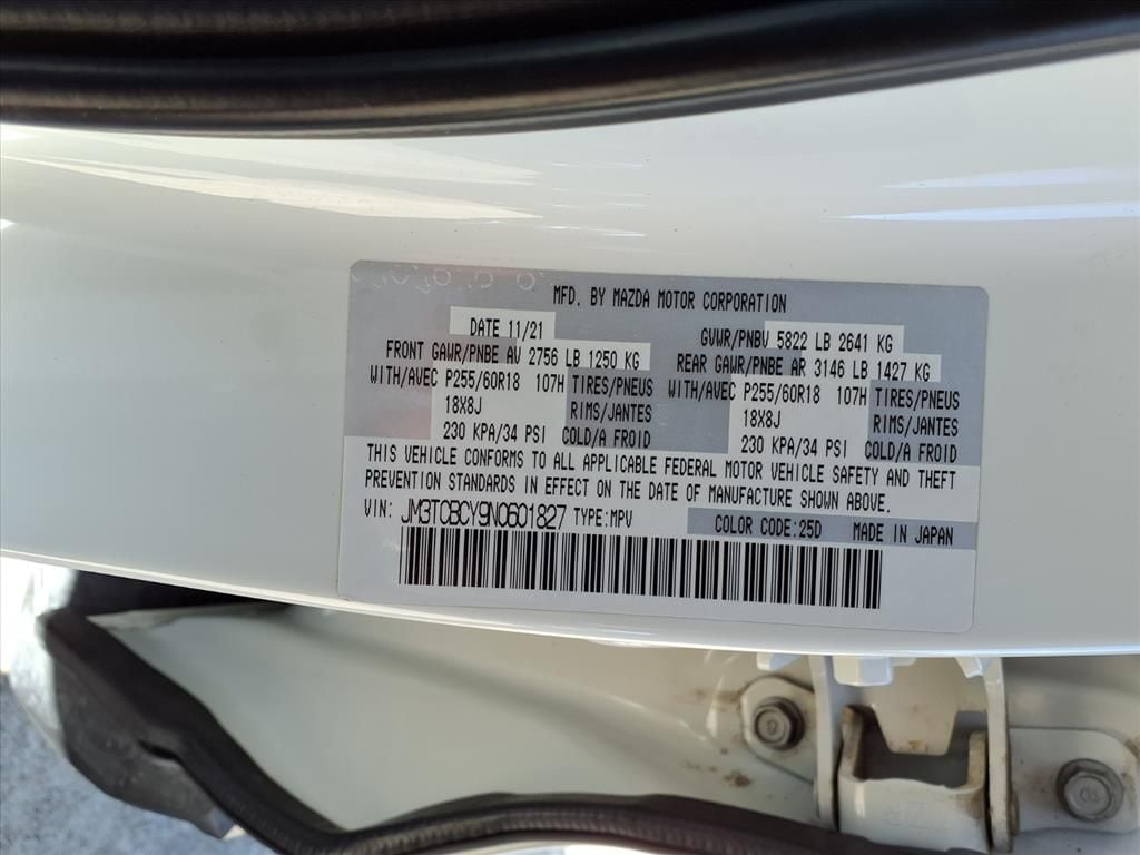 Used 2022 Snowflake White Pearl Mica Mazda Touring image 13