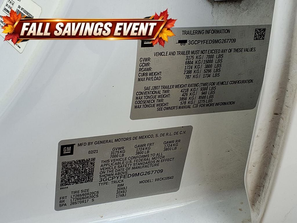 Used 2021 Summit White Chevrolet LT Trail Boss image 13