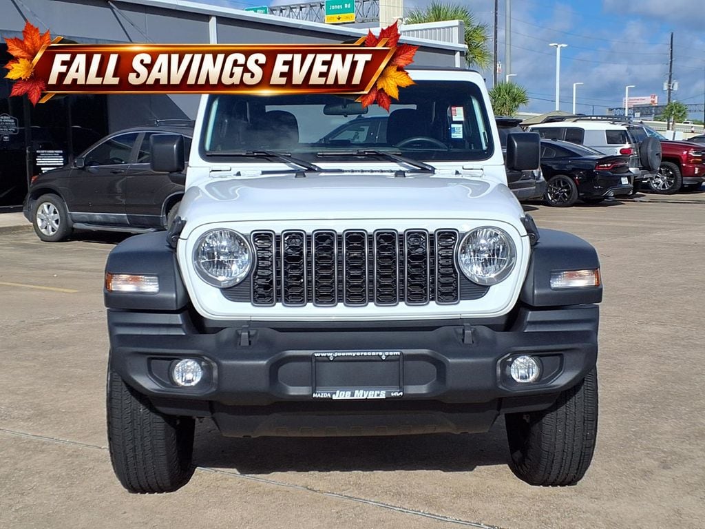Used 2025 Bright White Clearcoat Jeep Sport image 7