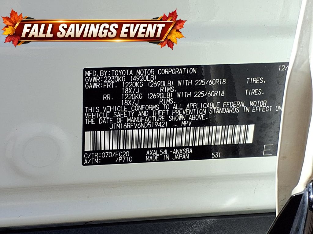 Used 2022 Blizzard Pearl Toyota SE image 13