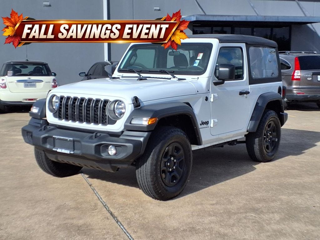 Used 2025 Bright White Clearcoat Jeep Sport image 3