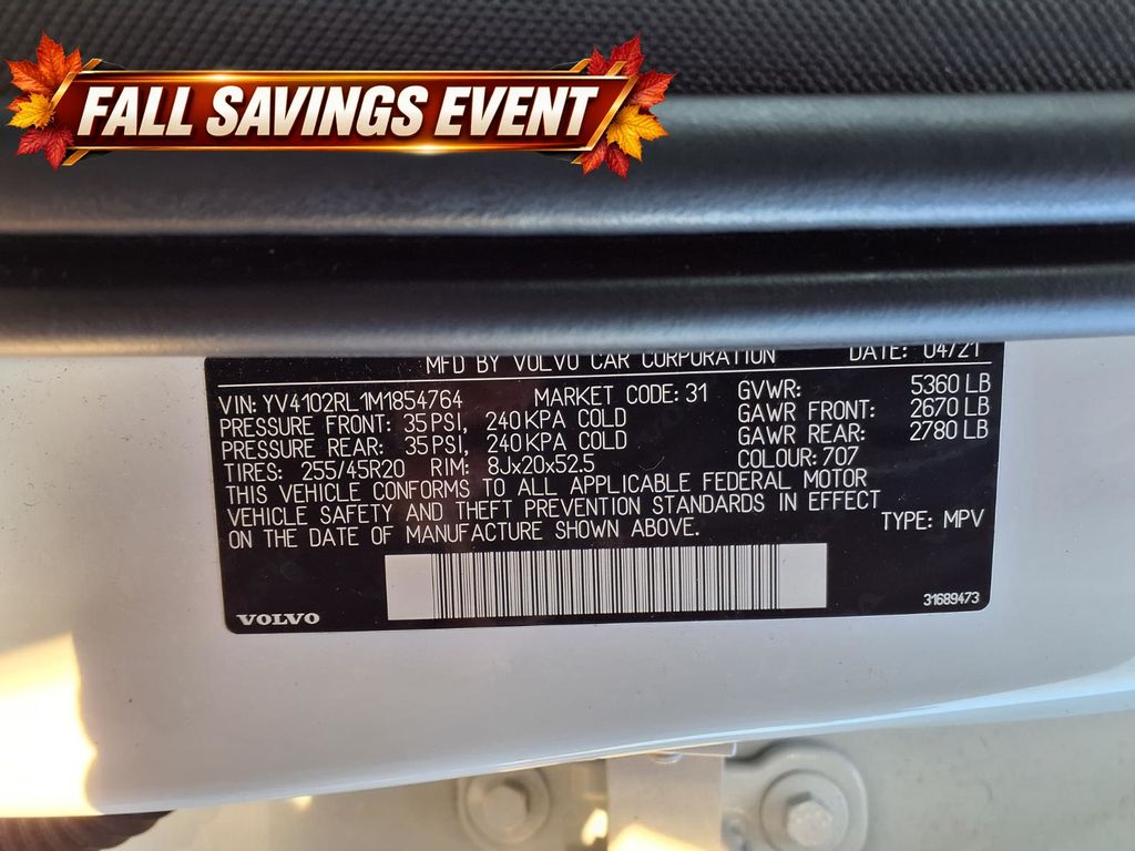 Used 2021 Crystal White Volvo T5 Inscription image 14