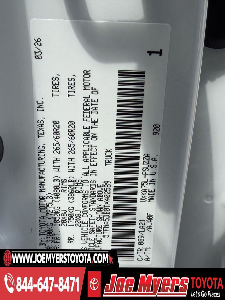 New 2026 Wind Chill Pearl Toyota Platinum image 22