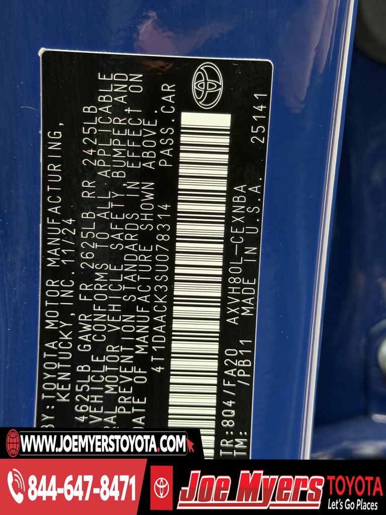 Used 2025 Reservoir Blue Toyota LE image 30