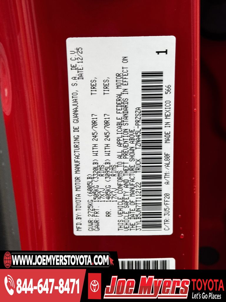 New 2026 Supersonic Red Toyota SR5 image 23