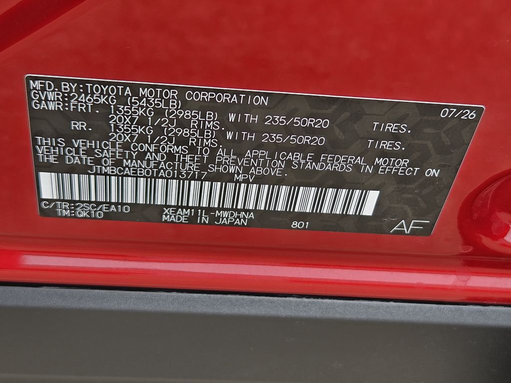 New 2026 Supersonic Red Toyota Limited image 22