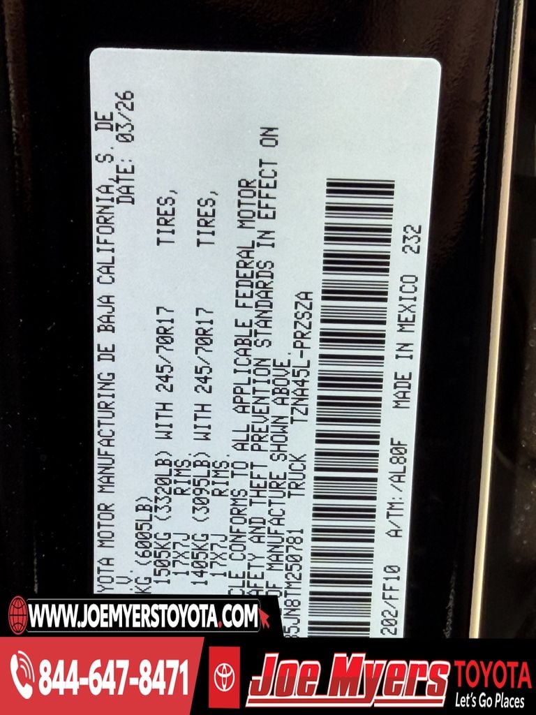 New 2026 Black Toyota SR5 image 21