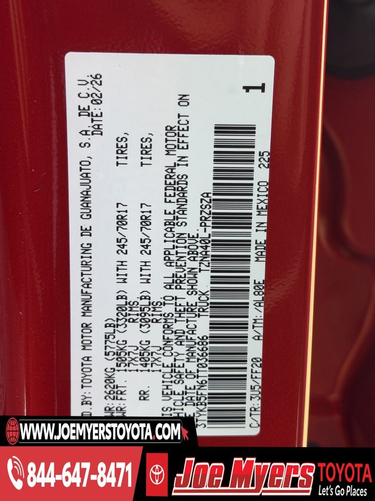 New 2026 Supersonic Red Toyota SR5 image 21