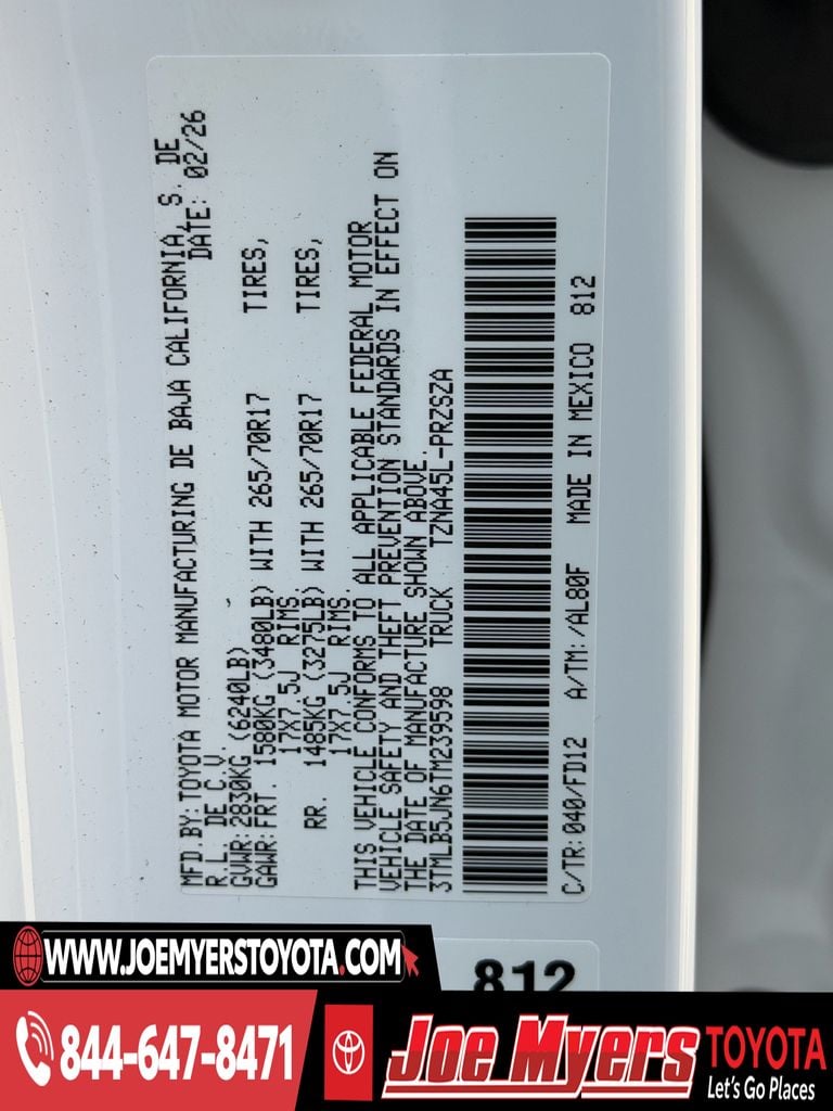 New 2026 Ice Cap Toyota TRD Off Road image 21