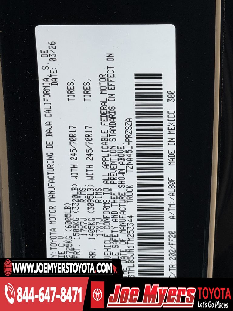 New 2026 Black Toyota SR5 image 21