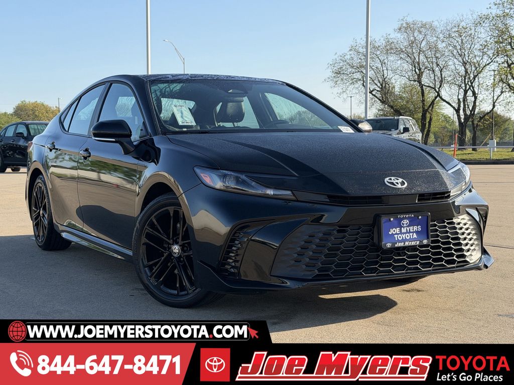Used 2025 Midnight Black Metallic Toyota SE image 2
