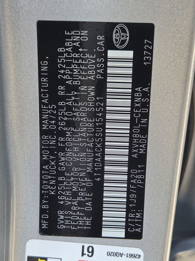 Used 2025 Celestial Silver Metallic Toyota LE image 31