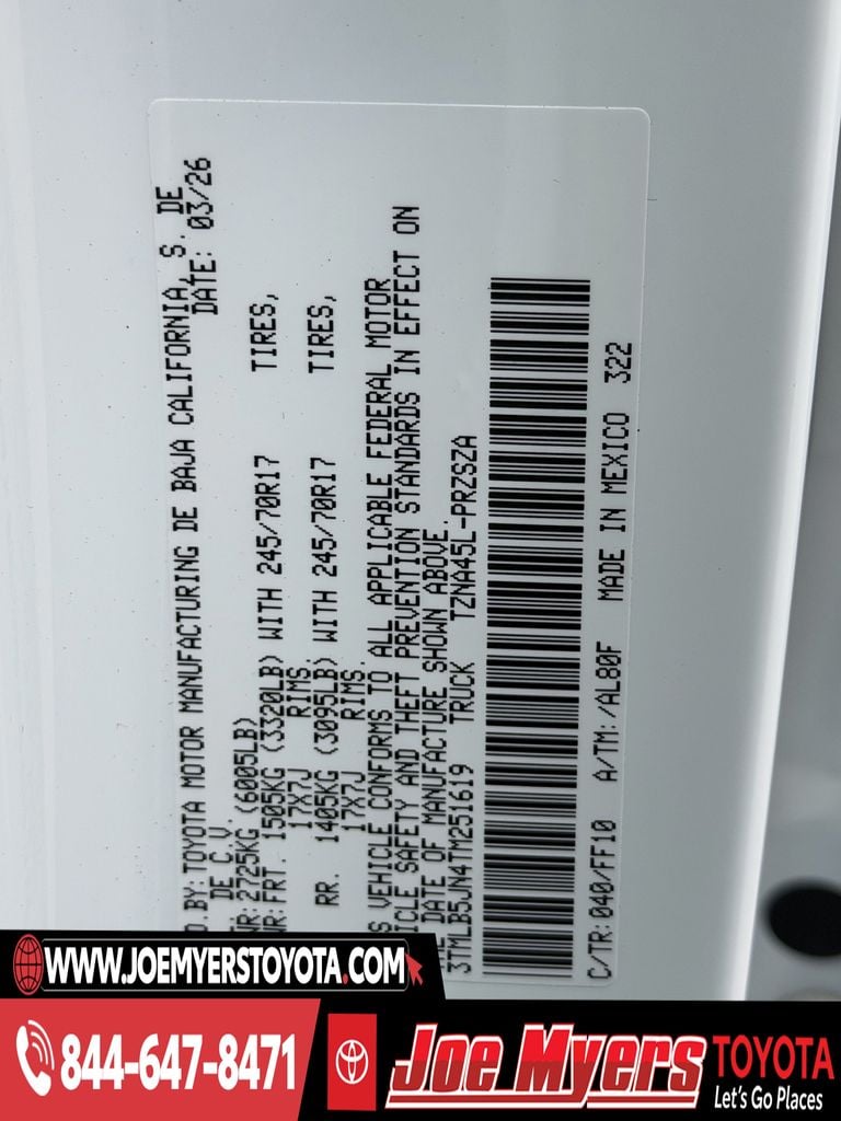 New 2026 Ice Cap Toyota SR5 image 21