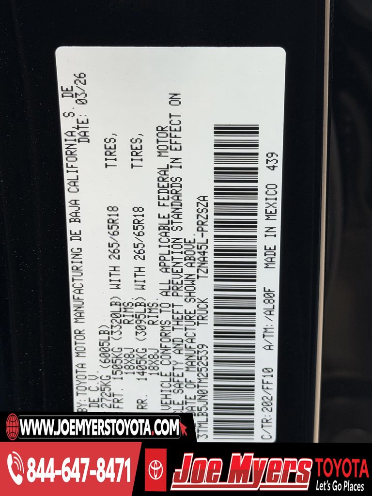 New 2026 Black Toyota SR5 image 21