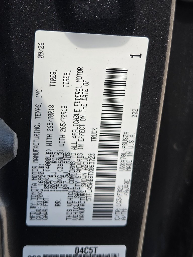 New 2026 Magnetic Gray Meta Toyota SR5 image 22
