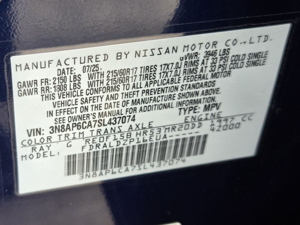 Used 2025 Deep Blue Pearl Nissan SV image 30