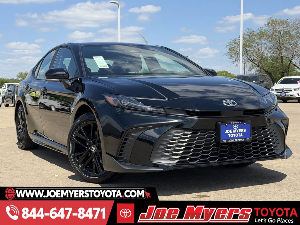 Used 2025 Midnight Black Metallic Toyota SE image 2