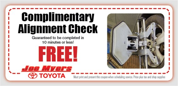 Alignment Service Coupon Houston Toyota Maintenance Repair
