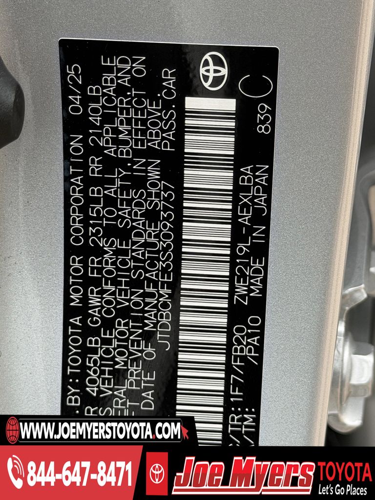 Used 2025 Classic Silver Metallic Toyota LE image 30