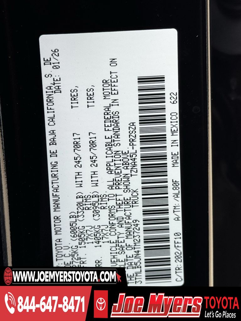 New 2026 Black Toyota SR5 image 21