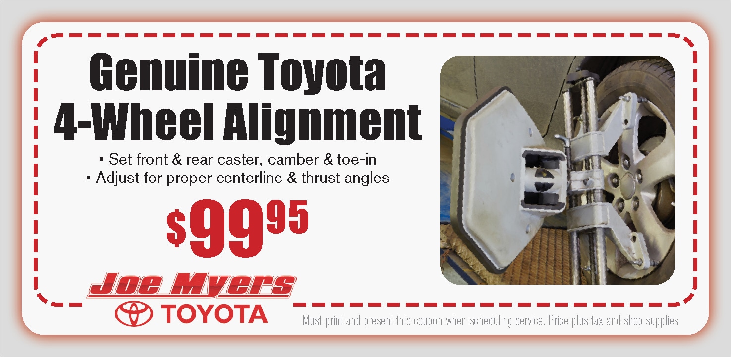 4 Wheel Alignment Savings Coupon Toyota Auto Service Specials Houston TX