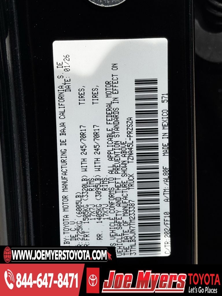 New 2026 Black Toyota SR5 image 21