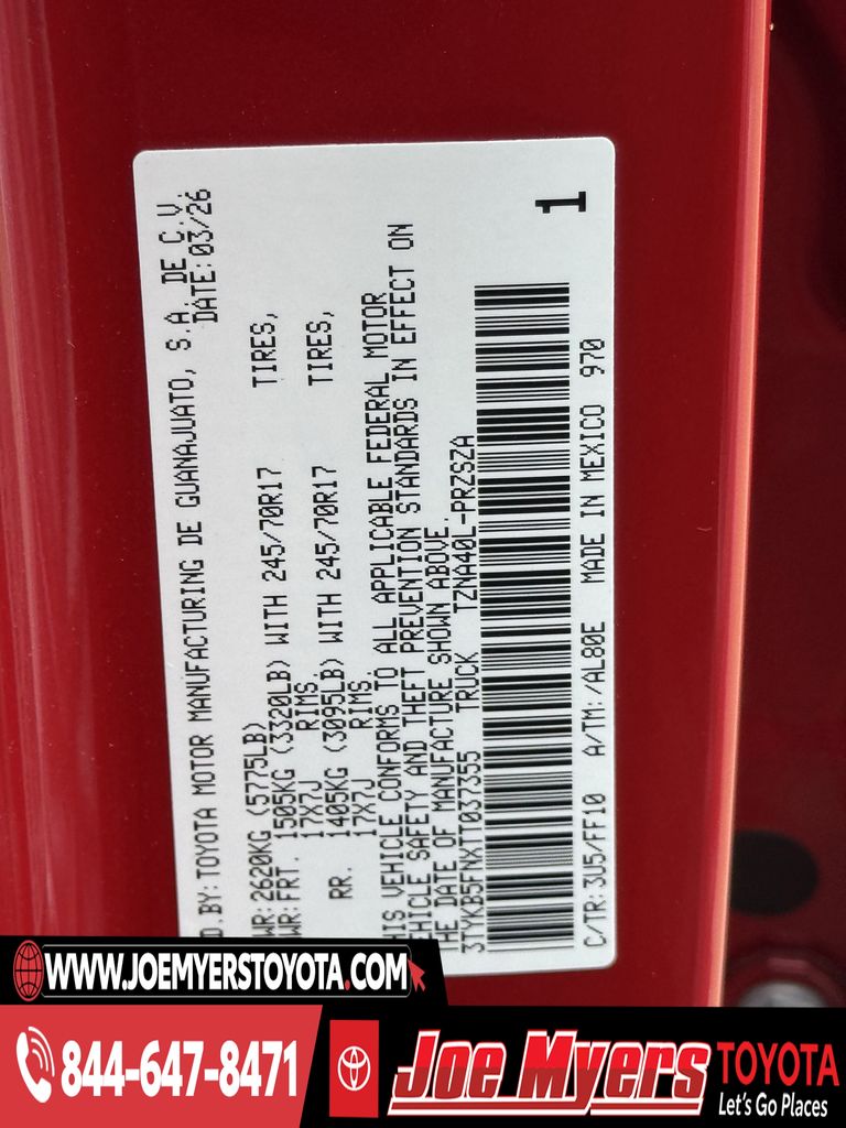 New 2026 Supersonic Red Toyota SR5 image 21