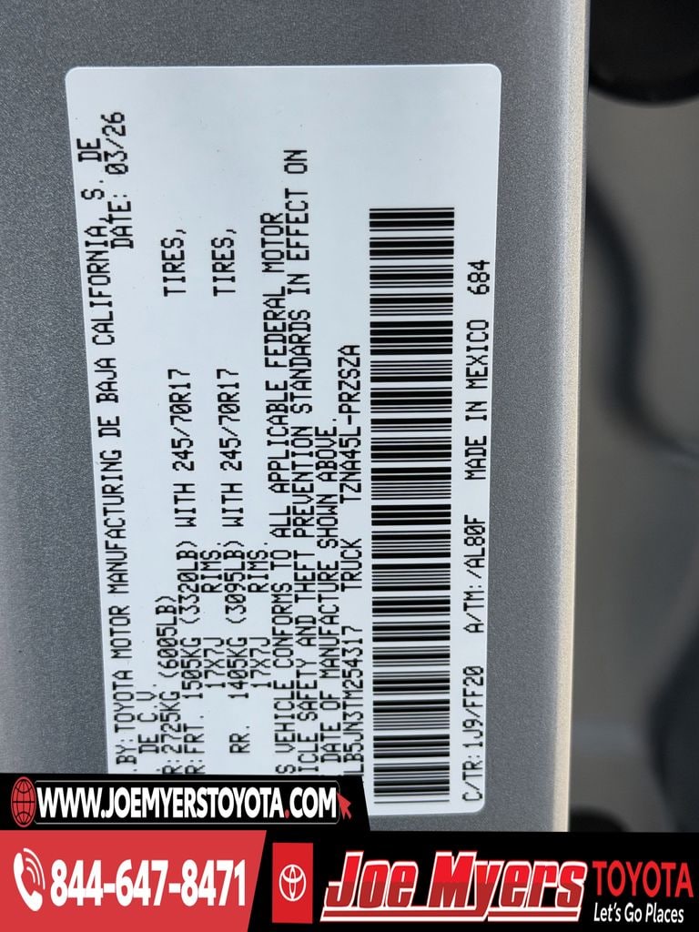 New 2026 Celestial Silver Toyota SR5 image 21