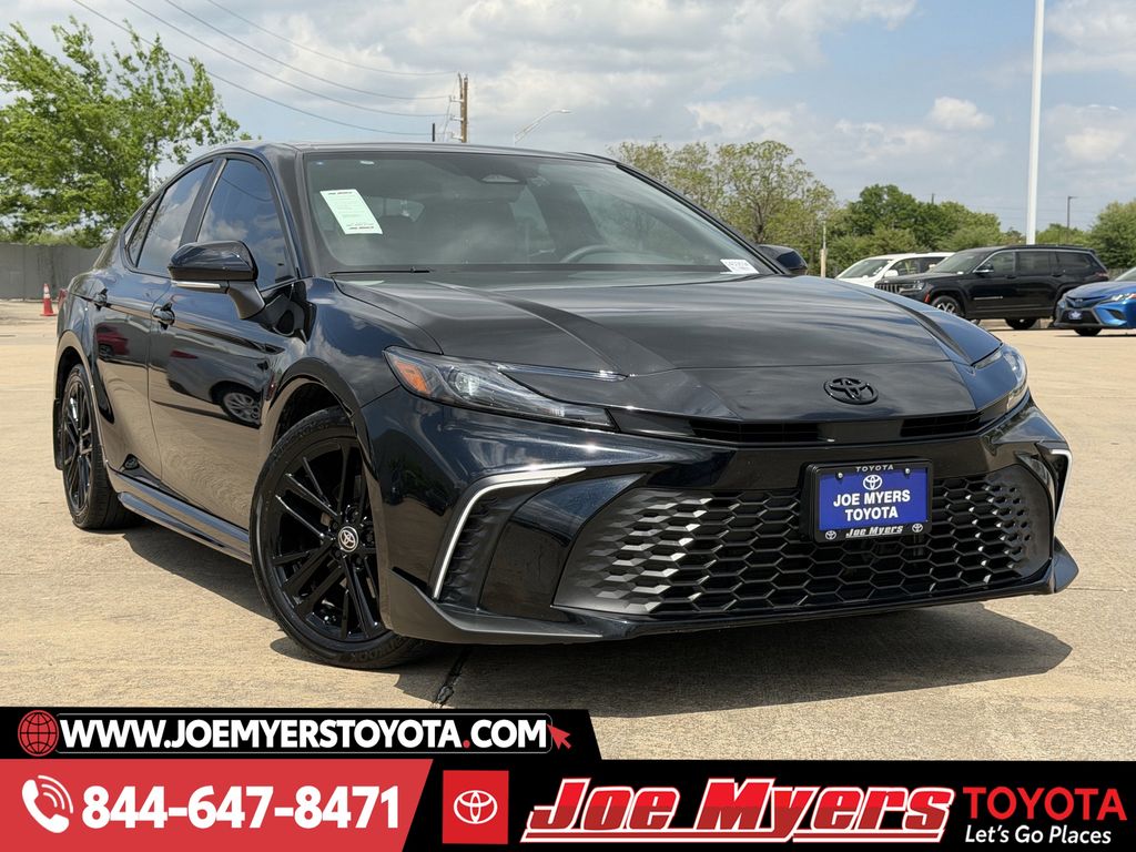 Used 2025 Midnight Black Metallic Toyota SE image 2